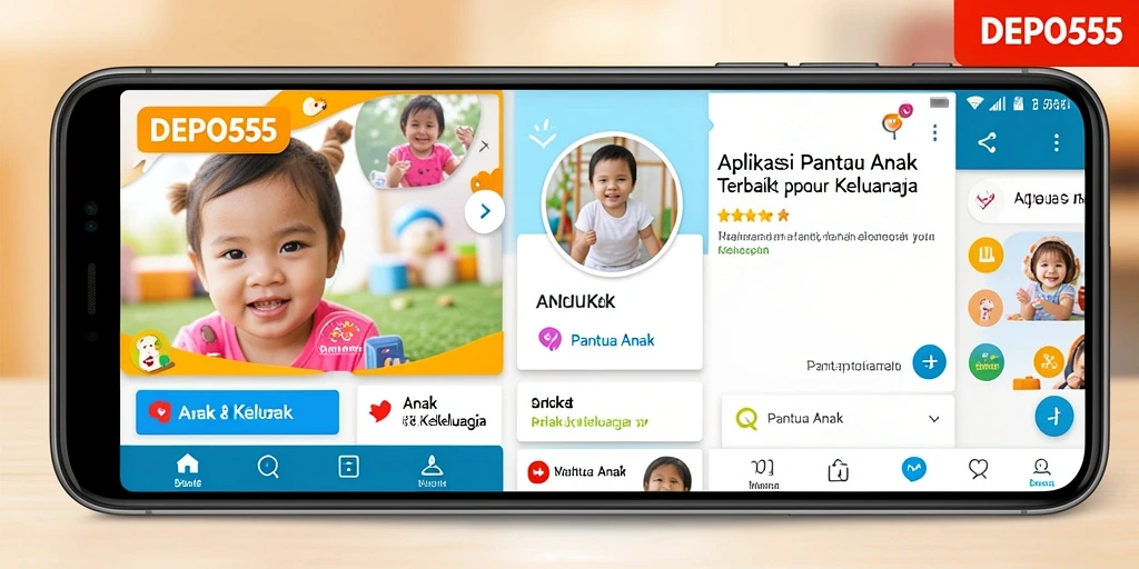 Antarmuka DEPO555 yang ramah pengguna dengan fitur pantau anak