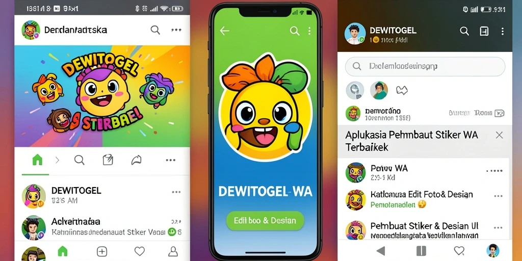 Antarmuka intuitif DEWITOGEL untuk pembuatan stiker WA.