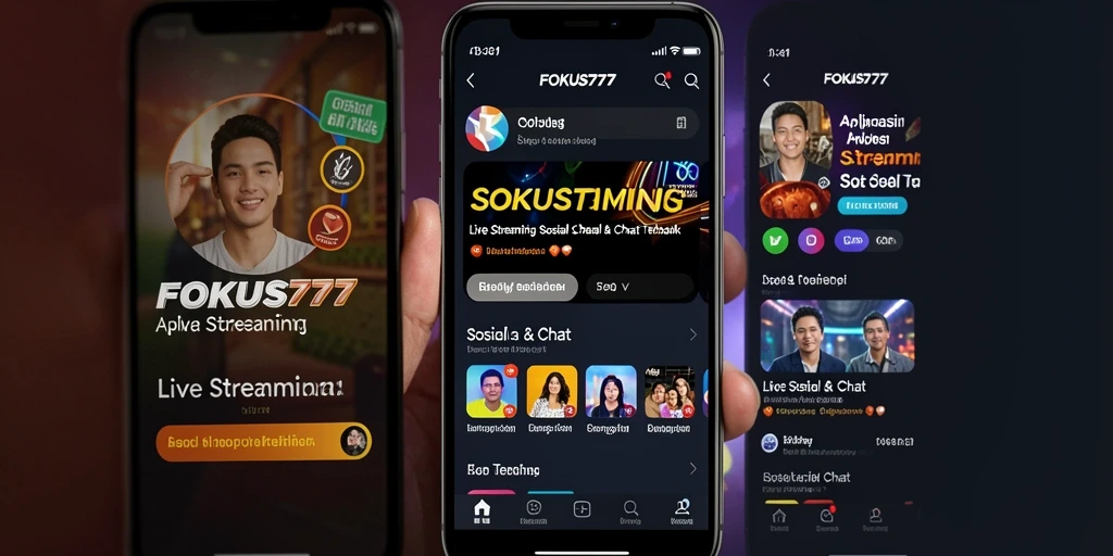 Antarmuka aplikasi FOKUS777 saat sesi Live Streaming berlangsung.