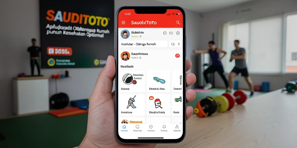 Antarmuka pengguna SAUDITOTO untuk olahraga di rumah yang nyaman.