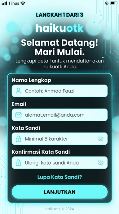 Tampilan halaman daftar haikuotk